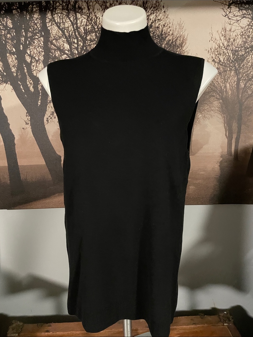 Chico’s Classic Black Sleeveless Mock Neck Sweater Vest - Size 3
